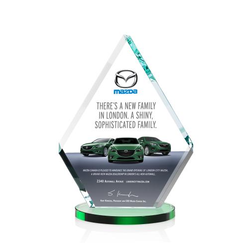 Recognition Awards - Crystal Awards - Canton VividPrint&trade; Award - Green 