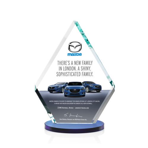 Recognition Awards - Crystal Awards - Canton VividPrint™ Award - Blue