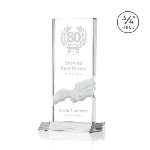 Recognition Awards - Crystal Awards - Poole Award - Clear
