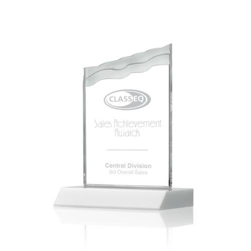 Recognition Awards - Crystal Awards - Oakwood Award - White