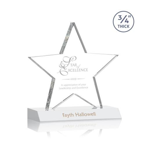 Recognition Awards - Crystal Awards - Chippendale Star Award - White