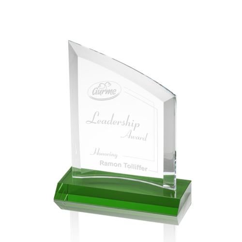 Recognition Awards - Crystal Awards - Templar Award - Green 