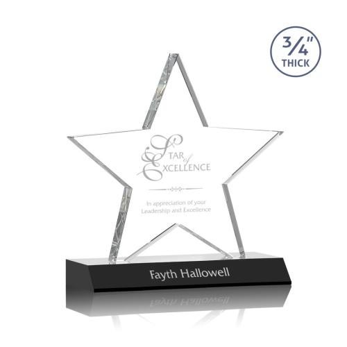 Recognition Awards - Crystal Awards - Chippendale Star Award - Black