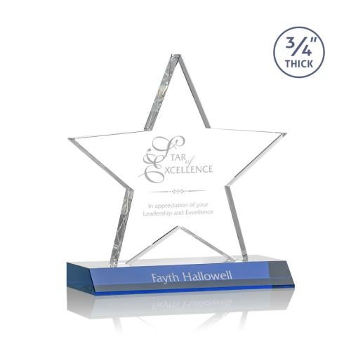 Recognition Awards - Crystal Awards - Chippendale Star Award - Blue