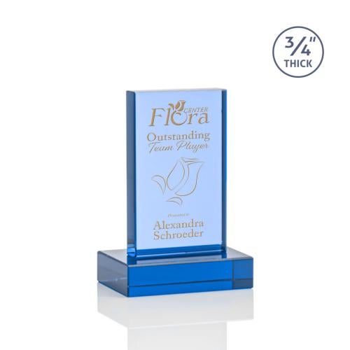 Hathaway Award - Sky Blue Recognition Awards - Crystal Awards - Hathaway Award - Sky Blue