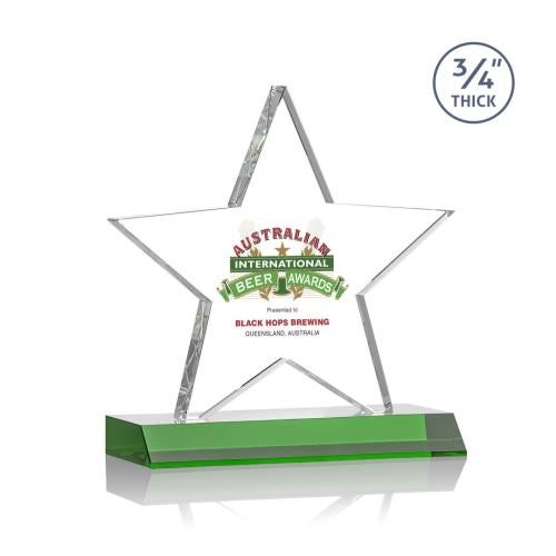 Recognition Awards - Crystal Awards - Chippendale VividPrint™ Award - Green