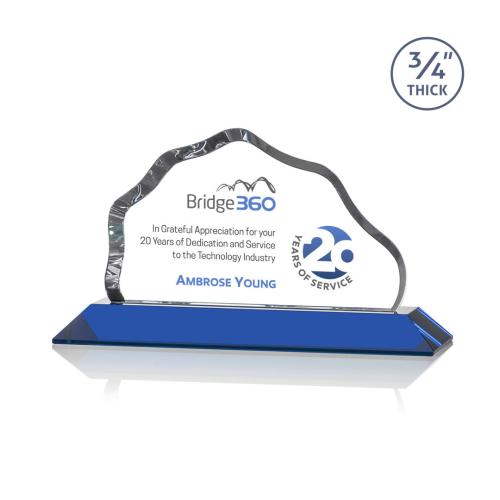 Recognition Awards - Crystal Awards - Petersen VividPrint™ Award - Blue