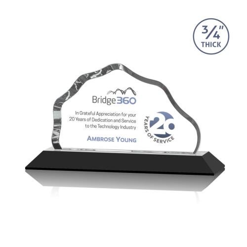 Recognition Awards - Crystal Awards - Petersen VividPrint™ Award - Black