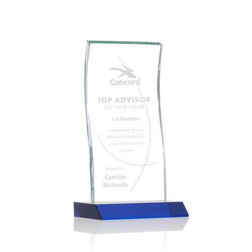 Recognition Awards - Crystal Awards - Edmonton Award - Blue