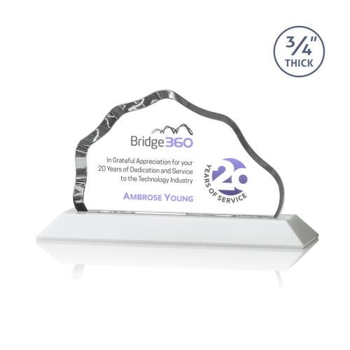 Recognition Awards - Crystal Awards - Petersen VividPrint™ Award - White
