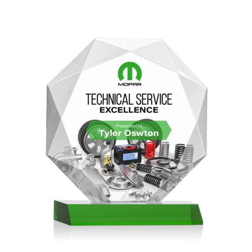 Recognition Awards - Crystal Awards - Kitchener VividPrint™ Award - Green
