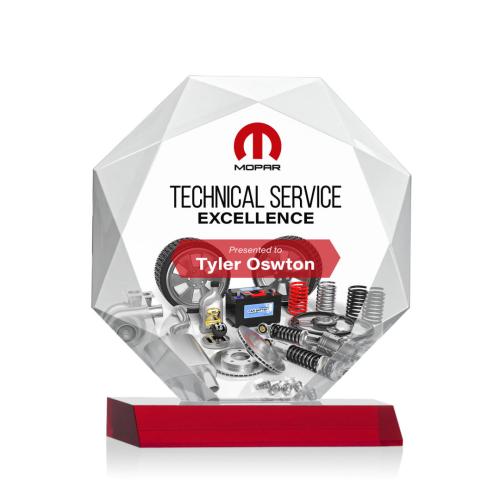 Recognition Awards - Crystal Awards - Kitchener VividPrint™ Award - Red