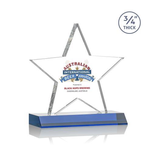 Recognition Awards - Crystal Awards - Chippendale VividPrint™ Award - Blue 