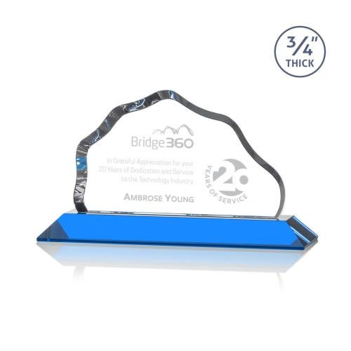 Recognition Awards - Crystal Awards - Petersen Award - Sky Blue 