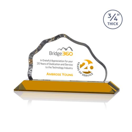 Recognition Awards - Crystal Awards - Petersen VividPrint™ Award - Amber 