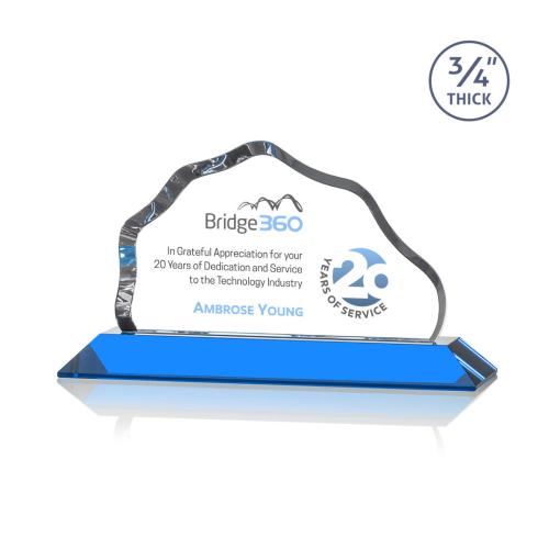Recognition Awards - Crystal Awards - Petersen VividPrint™ Award - Sky Blue