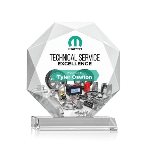 Recognition Awards - Crystal Awards - Kitchener  VividPrint™ Award - Clear 