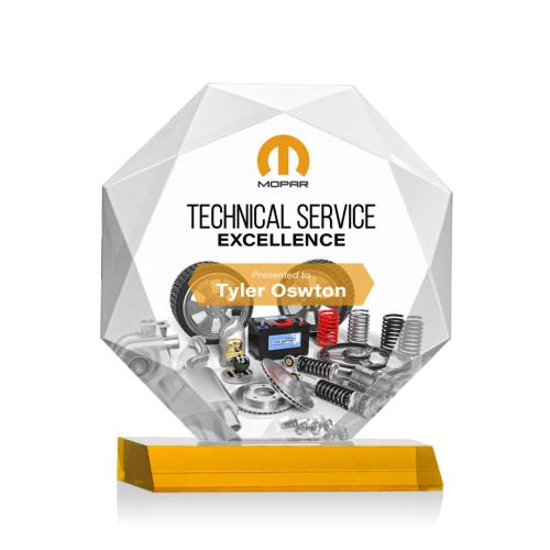 Recognition Awards - Crystal Awards - Kitchener VividPrint™ Award - Amber 