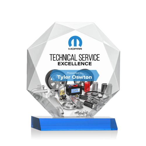 Recognition Awards - Crystal Awards - Kitchener VividPrint™ Award - Sky Blue