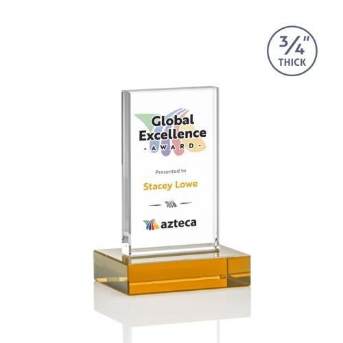 Recognition Awards - Crystal Awards - Holmes VividPrint™ Award - Amber