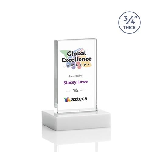 Recognition Awards - Crystal Awards - Holmes VividPrint™ Award - White