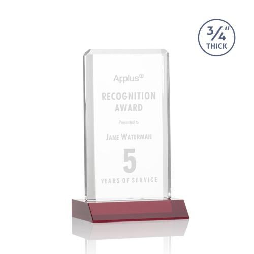 Recognition Awards - Crystal Awards - Southport Award - Red