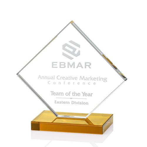 Recognition Awards - Crystal Awards - Wellington Award - Amber