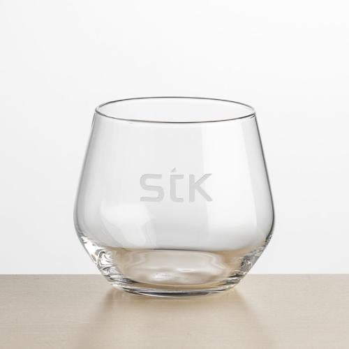 Corporate Gifts - Barware - Wine & Champagne - Wine Glasses - Mandelay Stemless Wine - Deep Etch