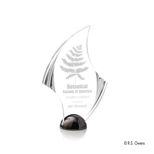 Flourish Hemisphere Award - Laser Engraved Recognition Awards - Acrylic Awards - Flourish Hemisphere Award - Laser Engraved