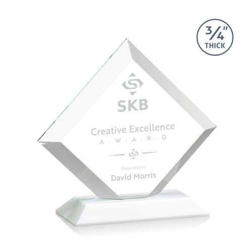 Recognition Awards - Crystal Awards - Belaire Award - White