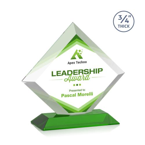 Recognition Awards - Crystal Awards - Belaire VividPrint™ Award - Green