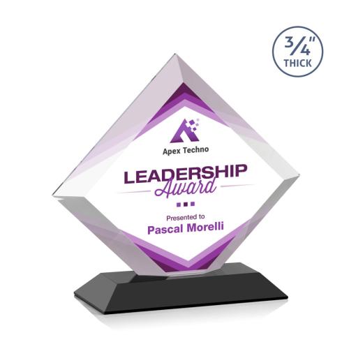 Recognition Awards - Crystal Awards - Belaire VividPrint™ Award - Black