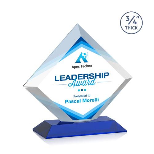Recognition Awards - Crystal Awards - Belaire VividPrint™ Award - Blue
