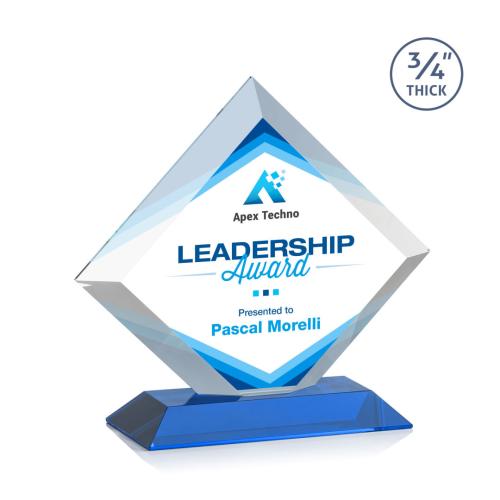 Recognition Awards - Crystal Awards - Belaire VividPrint™ Award - Sky Blue