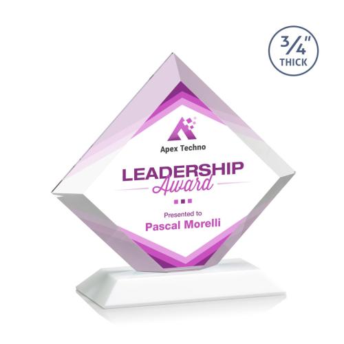 Recognition Awards - Crystal Awards - Belaire VividPrint™ Award - White