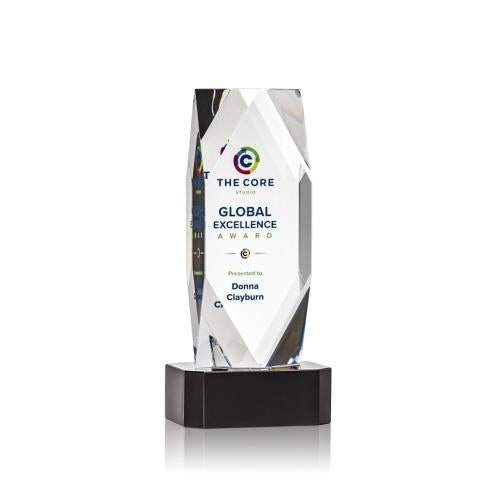Delta VividPrint™ Award on Base - Black Recognition Awards - Crystal Awards - Delta VividPrint™ Award on Base - Black
