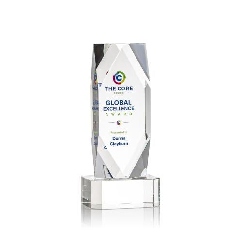 Delta VividPrint™ Award on Base - Clear Recognition Awards - Crystal Awards - Delta VividPrint™ Award on Base - Clear