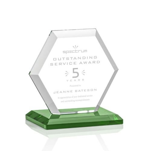Recognition Awards - Crystal Awards - Barnett Award - Green