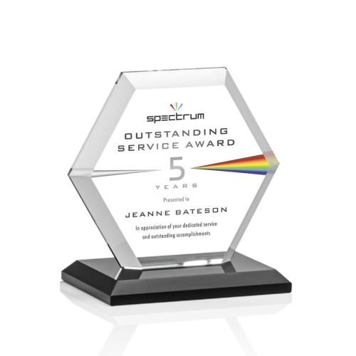 Recognition Awards - Crystal Awards - Barnett VividPrint™ Award - Black