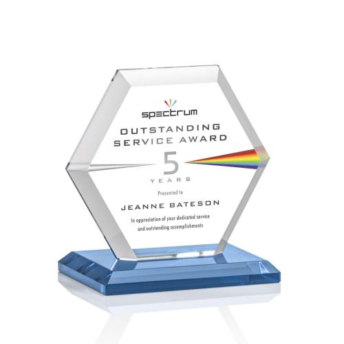 Recognition Awards - Crystal Awards - Barnett VividPrint™ Award - Sky Blue
