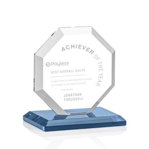 Recognition Awards - Crystal Awards - Leyland Award - Sky Blue