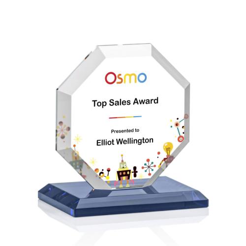 Recognition Awards - Crystal Awards - Leyland VividPrint™ Award - Blue
