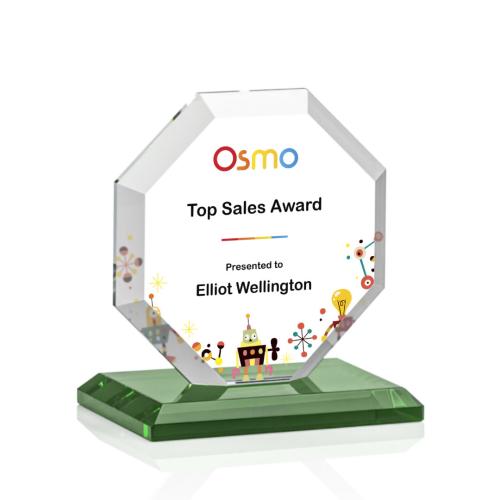 Recognition Awards - Crystal Awards - Leyland VividPrint™ Award - Green