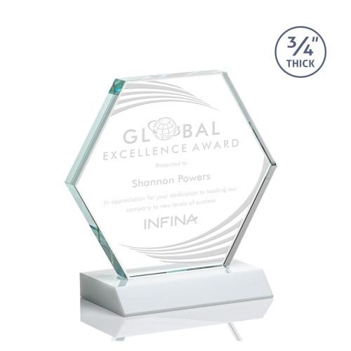 Recognition Awards - Crystal Awards - Pickering Award - White