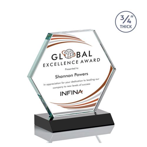 Recognition Awards - Crystal Awards - Pickering VividPrint™ Award - Black
