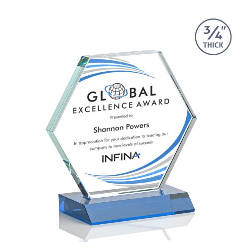 Recognition Awards - Crystal Awards - Pickering VividPrint™ Award - Sky Blue
