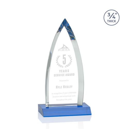 Recognition Awards - Crystal Awards - Shildon Award - Sky Blue