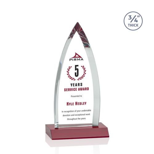 Recognition Awards - Crystal Awards - Shildon VividPrint™ Award - Red