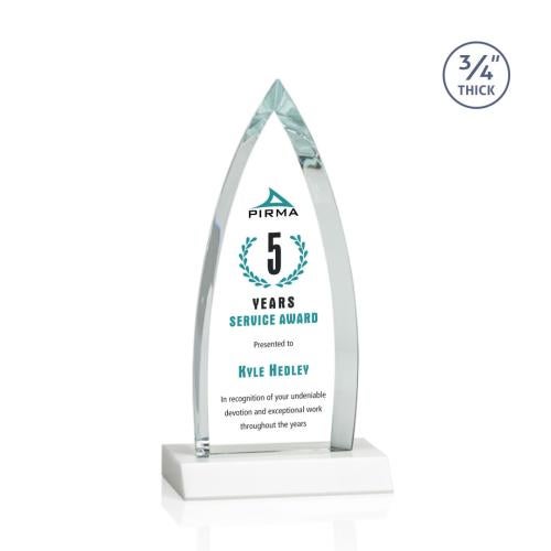 Recognition Awards - Crystal Awards - Shildon VividPrint™ Award - White