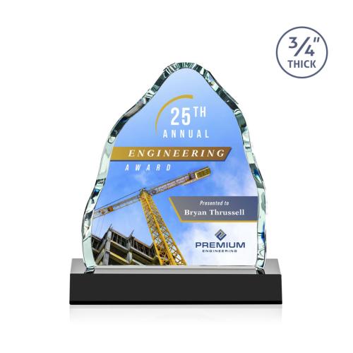 Recognition Awards - Crystal Awards - Dunwich VividPrint™ Award - Black